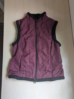 prAna Burgundy Fleece Lined Vest Women’s Medium Vintage Made in USA Cozy Outdoor